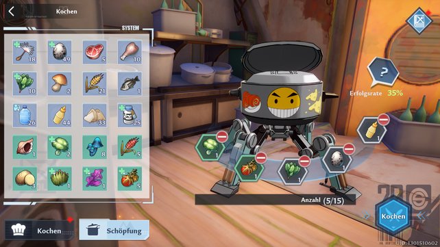 Each ingredient added increases the success rate by 7%.  (Source: Screenshot game tips)