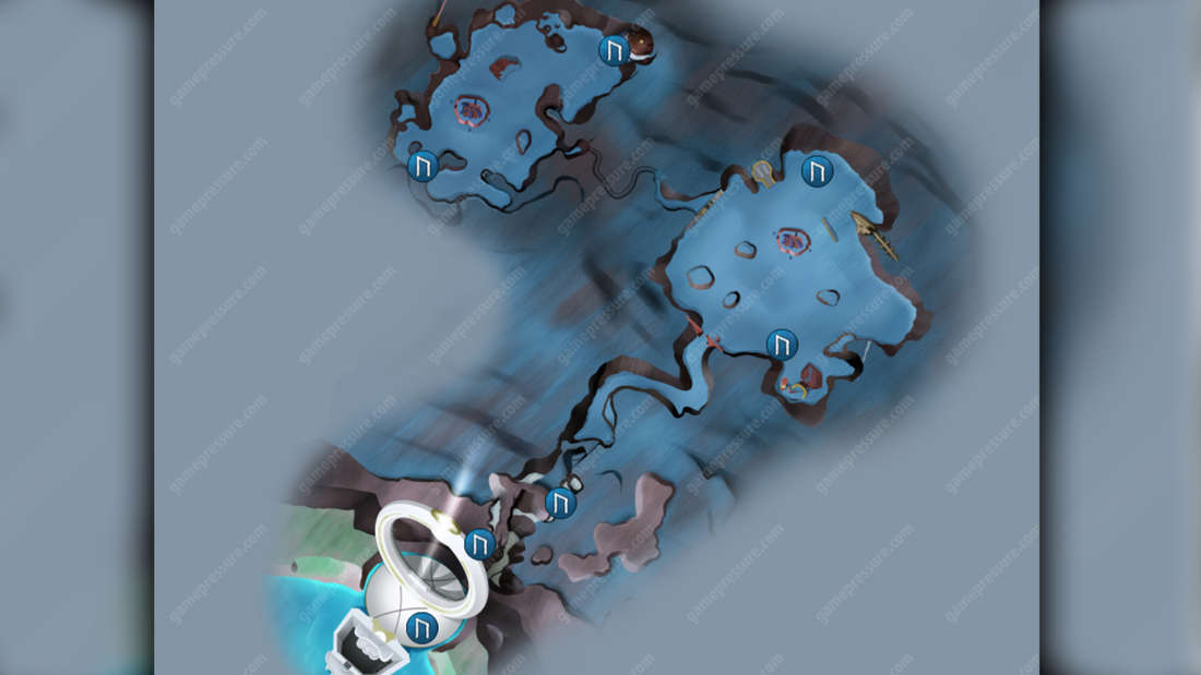 Map of Alfheim in God of War Ragnarök showing all Norn chests